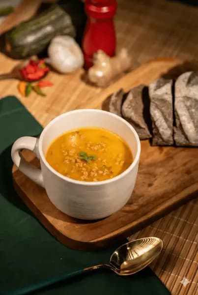 Caldo de Patinho com Abóbora