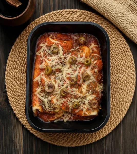 Panquecas Artesanais de carne moida com azeitona e molho pomodoro 440g